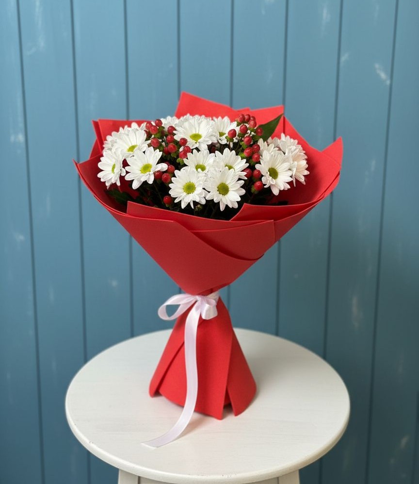 Букет цветов из: Хризантемы в Козуль