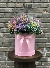 Цветочная композиция из Гипсофила и Розы в шляпной коробке #REPLACE_PRED# Козуль
