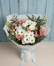 Букет цветов из:  Розы, Лизиантусы и Хризантемы #REPLACE_PRED# Козуль