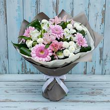 Букет цветов из:  Герберы, Альстромерии и Хризантемы в Козуль
