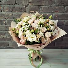Букет цветов из:  Альстромерии, Розы и Хризантемы в Козуль