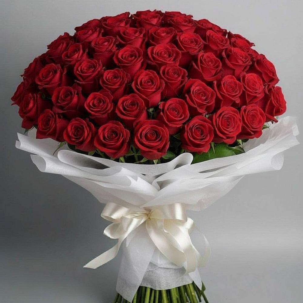 Букет 101 Красная роза Блэк Мэджик в Козуль