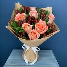 Букет цветов из:  Розы и Альстромерии в Козуль