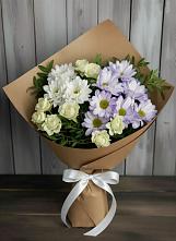 Букет цветов из:  Хризантемы и Розы в Козуль