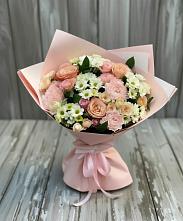 Букет цветов из:  Гвоздики, Розы и Хризантемы в Козуль