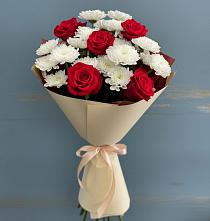 Букет цветов из:  Розы и Хризантемы в Козуль