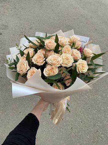 Букет Кремовые розы Латте в Козуль