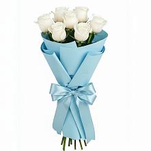 Букет 7 белых роз Проуд в Козуль