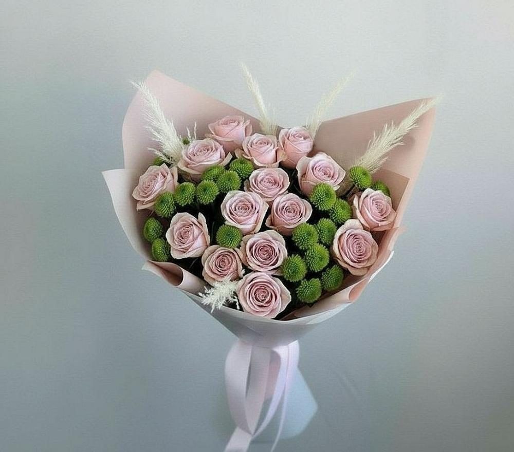 Букет цветов из: Розы и Хризантемы в Козуль