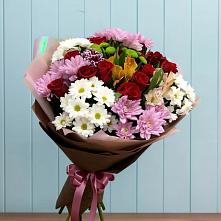 Букет цветов из:  Розы, Хризантемы и Альстромерии в Козуль