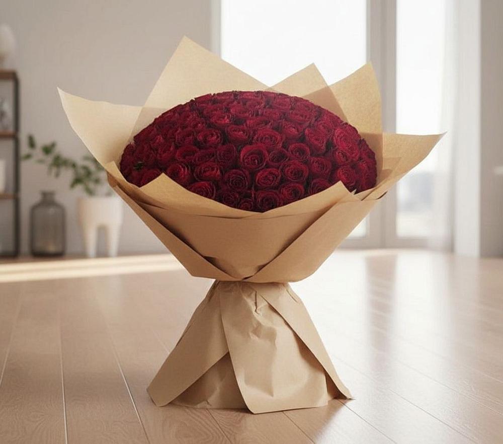 Букет 101 Красная роза в Козуль