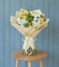 Букет цветов из:  Хризантемы и Розы в Козуль