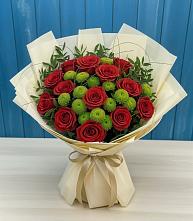 Букет цветов из:  Розы и Хризантемы в Козуль