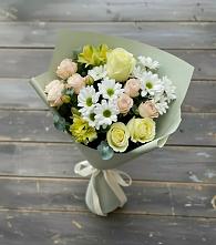 Букет цветов из:  Альстромерии, Розы и Хризантемы в Козуль