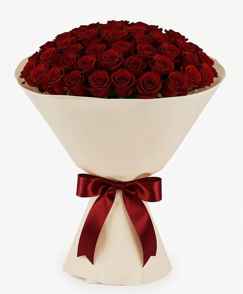 Букет 101 Бордовая роза Блэк Бакарра в Козуль