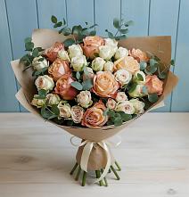 Букет цветов из:  Альстромерии и Розы в Козуль